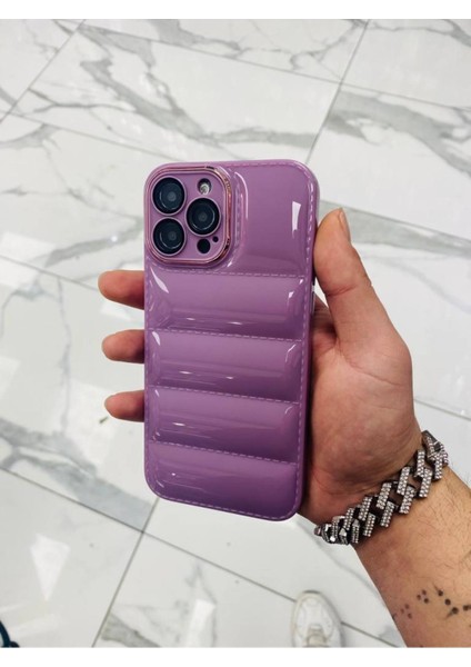 iPhone 12 Pro Max Puffer Hologram Kılıf Parlak Kılıf Yastık Kılıf Kamera Korumalı Kılıf