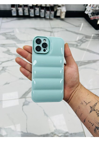 iPhone 12 Pro Puffer Hologram Kılıf Parlak Kılıf Yastık Kılıf Kamera Korumalı Kılıf