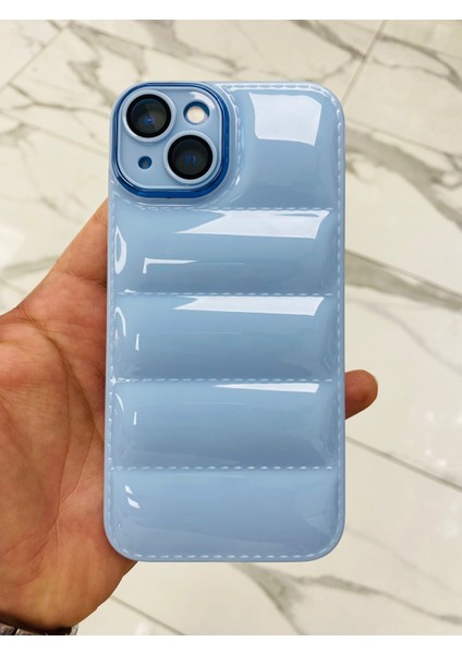 iPhone 14 Pro Max Puffer Hologram Kılıf Parlak Kılıf Yastık Kılıf Kamera Korumalı Kılıf