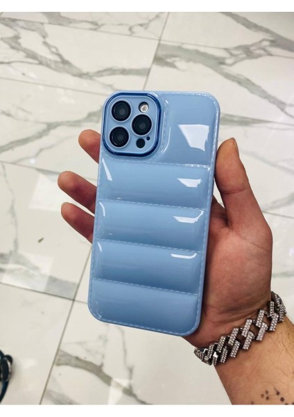 iPhone 12 Pro Max Puffer Hologram Kılıf Parlak Kılıf Yastık Kılıf Kamera Korumalı Kılıf