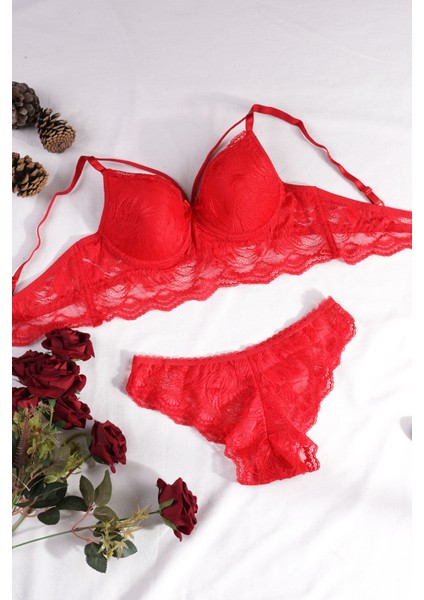 Kadın Dolgusuz Dantelli Ipli Sütyen Külot Takımı fiyatları