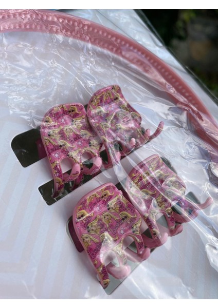 Barbie Açık Pembe Taç Toka Çocuk Hediye Set modelleri