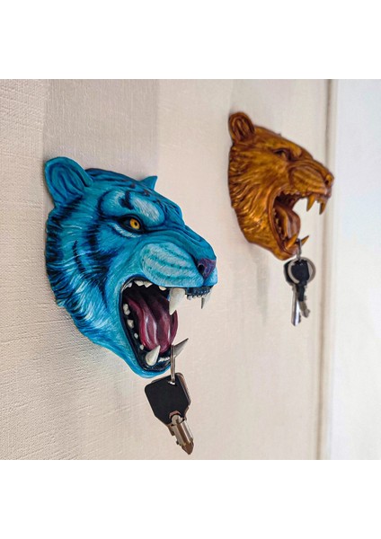Tiger Duvar Banyo Havlu Elbise Kıyafet Askısı