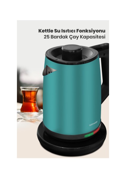 IN-6302Y Teachef Yeşil Çay Makinesi & Su Isıtıcı
