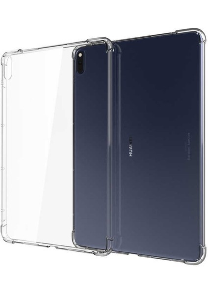 Case 4U Huawei MatePad 10.4 Kılıf Darbe Emici Nitro Anti Shock Silikon Kapak Şeffaf