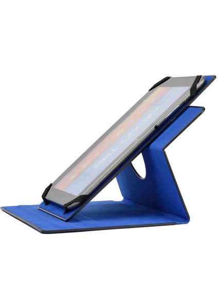 Unik Universal 8 İnç ile Uyumlu Uyku Modlu 360 Derece Dönebilen Standlı Tablet Kılıfı Mor