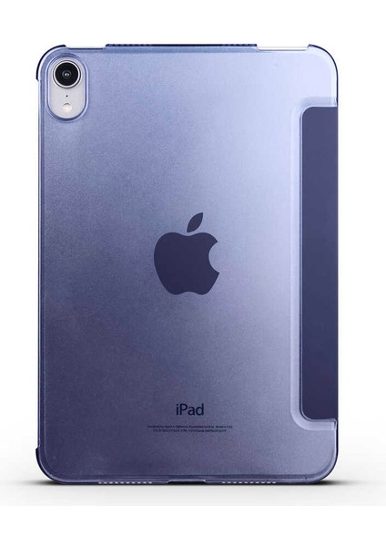 Apple iPad Mini 2021 (6.Nesil) Smart Cover Katlanabilir Standlı Tablet Akıllı Kapak Lacivert