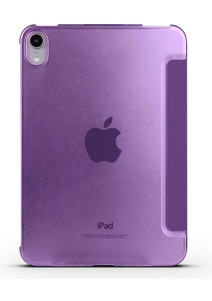 Apple iPad Mini 2021 (6.Nesil) Smart Cover Katlanabilir Standlı Tablet Akıllı Kapak Mor