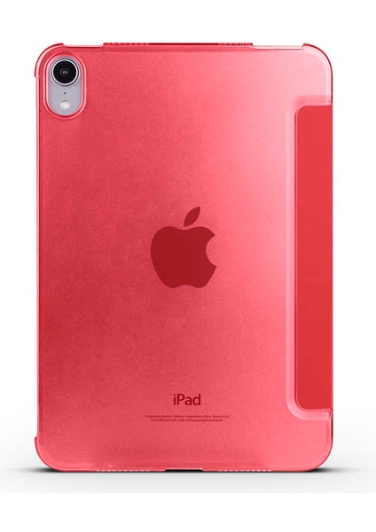 Apple iPad Mini 2021 (6.Nesil) Smart Cover Katlanabilir Standlı Tablet Akıllı Kapak Kırmızı