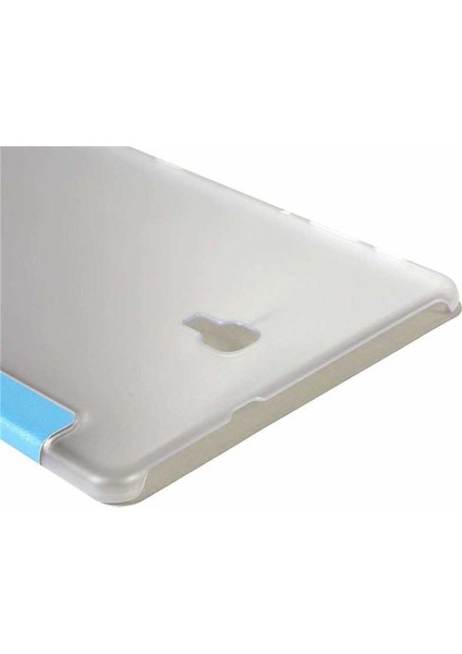 Samsung Galaxy Tab A T590 Uyumlu Smart Cover Katlanabilir Standlı Tablet Akıllı Kapak Pembe