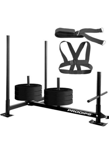Sled Push Crossfit Fitness Antrenman Güç Kızağı ve Çekiş Seti