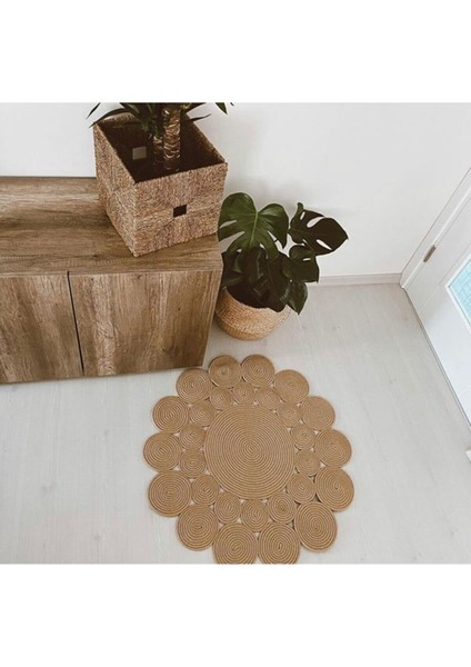 Evvemall Geometrik Jüt Hasır Yıkanabilir Salon Mutfak Balkon ve Bahçe Royal Serisi Jüt Kilim Jüt Halı 32 modelleri