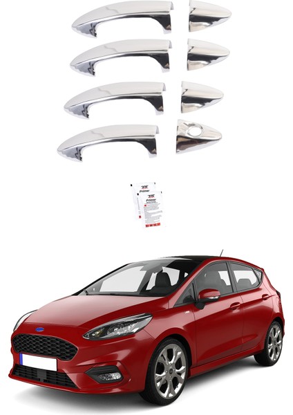 Ford Fiesta Uyumlu 2009-2017 Krom Kapı Kolu 4 Kapı Paslanmaz Çelik