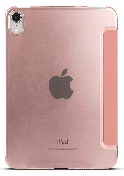 Apple iPad Mini 2021 (6.Nesil) Smart Cover Katlanabilir Standlı Tablet Akıllı Kapak Rose Gold