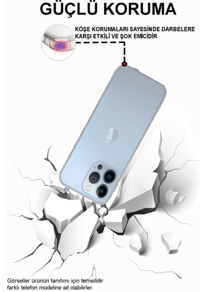 Caseworld Apple iPhone 14 Pro ile Uyumlu Kapak Kamera Korumalı Tıpalı Silikon Şeffaf ile Uyumlu Kılıf modelleri