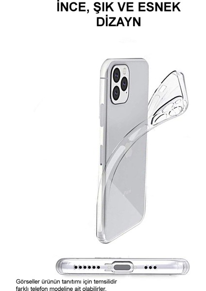 Caseworld Apple iPhone 14 Pro ile Uyumlu Kapak Kamera Korumalı Tıpalı Silikon Şeffaf ile Uyumlu Kılıf fırsatları