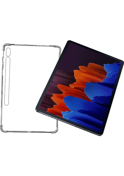 Samsung Galaxy Tab S7 T870 Uyumlu Kılıf Darbe Emici Nitro Anti Shock Silikon Kapak Şeffaf modelleri