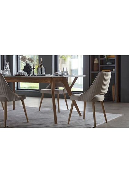 Valencia 6323 Sandalye 2 Adet Bej fiyatları