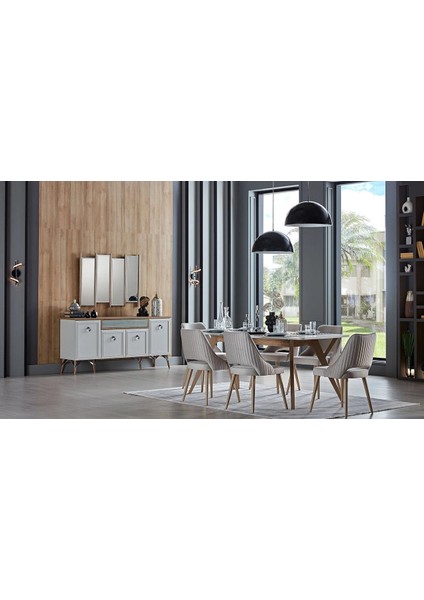 Valencia 6323 Sandalye 2 Adet Bej modelleri