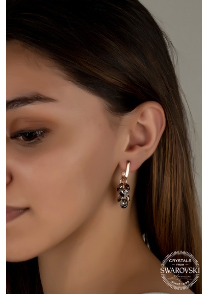 Crystal Kadın Salkım Rose Gümüş Küpe fiyatları