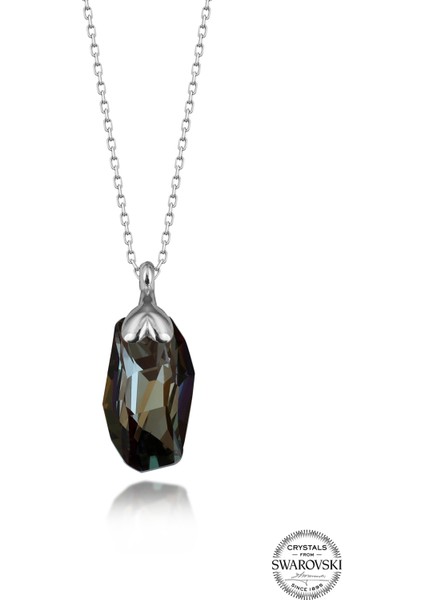 Crystal Kadın Özel Kesim Zirconia Gümüş Kolye