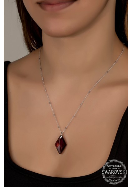Crystal Kadın Ametist Karo Gümüş Kolye fiyatları