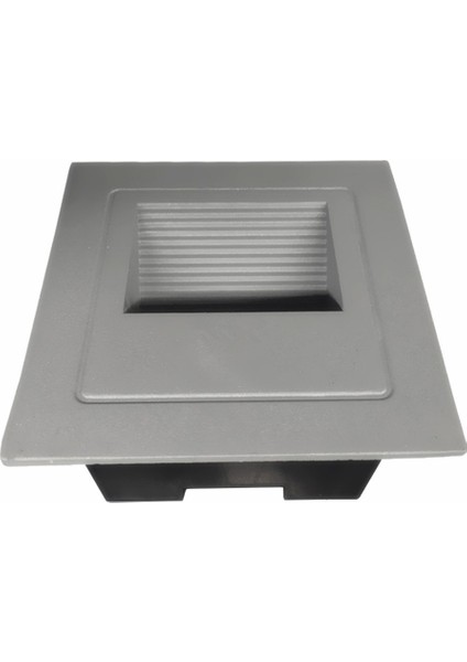 3W LED Işık Açık Adım Lamba Kare Footlight-Gümüş Nötr Işık - Gümüş Nötr, 85MM (Yurt Dışından)