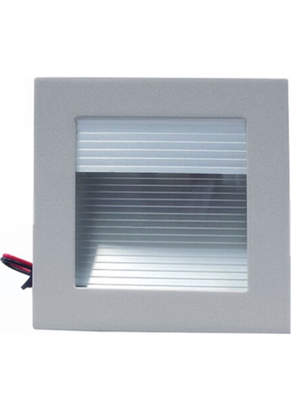 3W LED Işık Açık Adım Lamba Kare Footlight-Gümüş Nötr Işık - Gümüş Nötr, 85MM (Yurt Dışından)