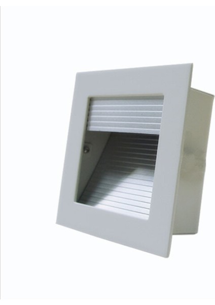 3W LED Işık Açık Adım Lamba Kare Footlight-Gümüş Nötr Işık - Gümüş Nötr, 85MM (Yurt Dışından)