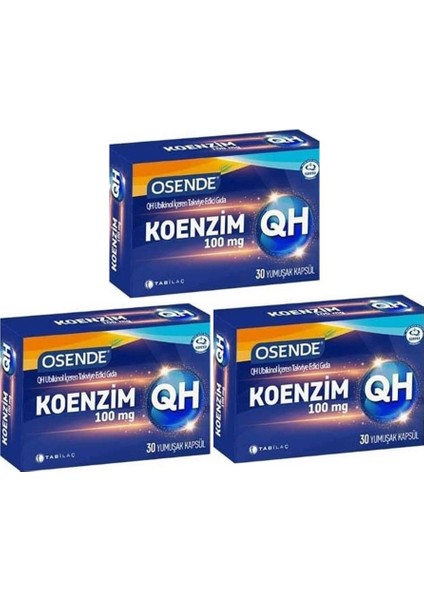 Koenzim Qh Ubikonol 100 Mg 30 Kapsül x 3 Adet