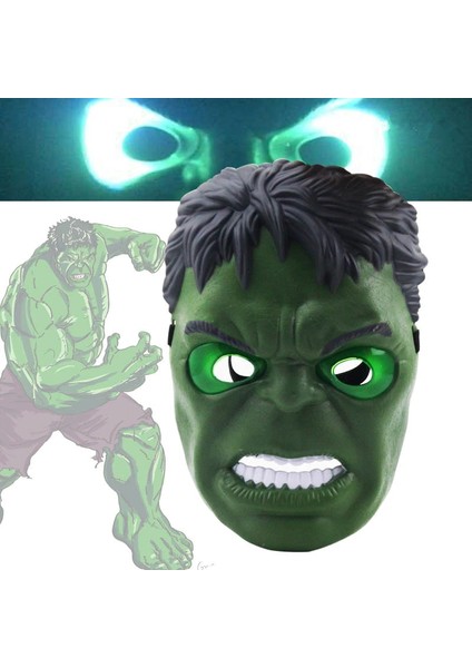 Avangers Pilli Işıklı Hulk Maskesi Kaliteli