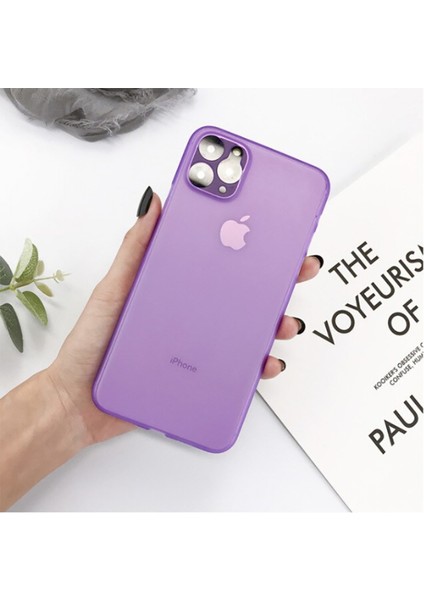 Apple iPhone 11 Pro Max Mat Ultra Ince Renkli Kılıf Eko Pp Kapak
