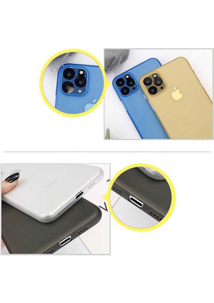 Apple iPhone 11 Pro Max Mat Ultra Ince Renkli Kılıf Eko Pp Kapak