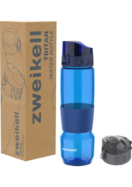 Pivot Switch Royal Blue Bpa Içermez 650 ml Tritan Kırılmaz Suluk-su Matarası - Yedek Kapak Hediyeli