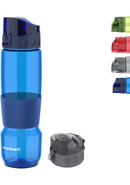 Pivot Switch Royal Blue Bpa Içermez 650 ml Tritan Kırılmaz Suluk-su Matarası - Yedek Kapak Hediyeli
