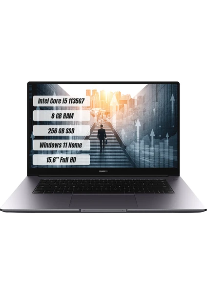 Matebook D15 Intel Core i5 1135G7 8GB 256GB SSD Windows 11 Home 15.6'' FHD Taşınabilir Bilgisayar