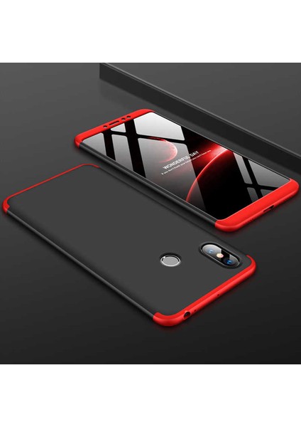 Xiaomi Mi Max 3 Kılıf 360 Tam Koruma Ön ve Arka Sert Mika Kapak Orjinal Ays Gkk Kapak