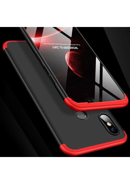 Xiaomi Mi Max 3 Kılıf 360 Tam Koruma Ön ve Arka Sert Mika Kapak Orjinal Ays Gkk Kapak
