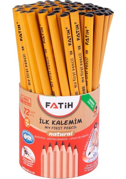 Ilk Kalemim Jumbo Üçgen Natural 72 Adet