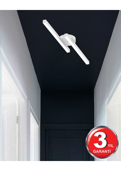 Hegza Lighting Marea ( Beyaz Kasa, Sarı Işık ) Ledli Modern Plafonyer LED Avize