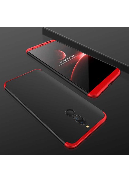 Huawei Mate 10 Lite Kılıf 360 Tam Koruma Ön ve Arka Sert Mika Kapak Orjinal Ays Gkk Kapak