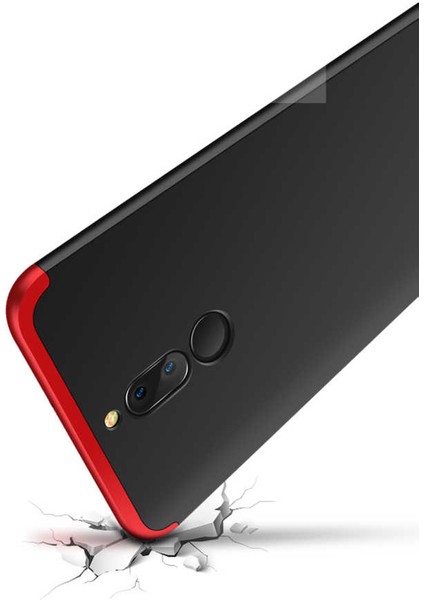 Huawei Mate 10 Lite Kılıf 360 Tam Koruma Ön ve Arka Sert Mika Kapak Orjinal Ays Gkk Kapak