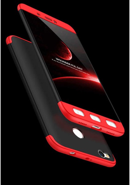 Xiaomi Redmi 4x Kılıf 360 Tam Koruma Ön ve Arka Sert Mika Kapak Orjinal Ays Gkk Kapak