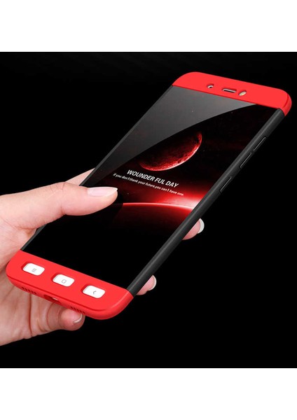 Xiaomi Redmi 4x Kılıf 360 Tam Koruma Ön ve Arka Sert Mika Kapak Orjinal Ays Gkk Kapak