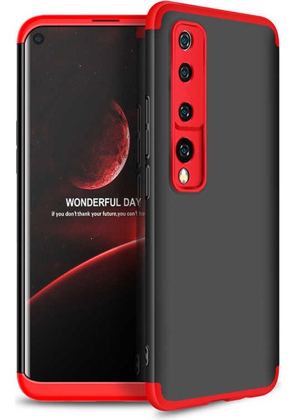 Xiaomi Mi 10 Kılıf 360 Tam Koruma Ön ve Arka Sert Mika Kapak Orjinal Ays Gkk Kapak