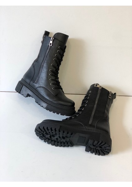 Kafkaslar Uzun Hafif Taban Dikişli Fermuar Detaylı Bayan Postal Bot fiyatları