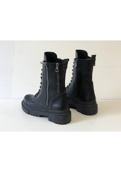 Kafkaslar Uzun Hafif Taban Dikişli Fermuar Detaylı Bayan Postal Bot modelleri