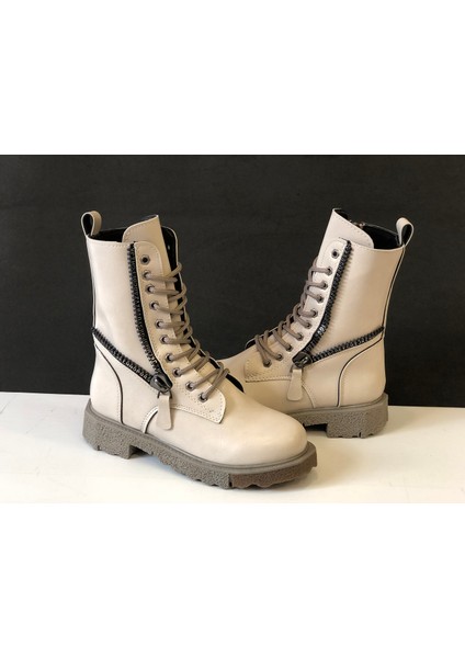 Kafkaslar Fermuar Süs Detaylı Yeni Model Bayan Postal Bot fiyatları