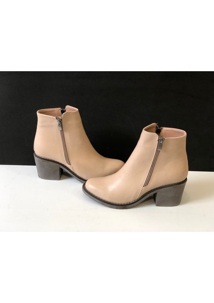 Kafkaslar 6 cm Kırılmaz Topuklu Kısa Boy Bayan Klasik Bot