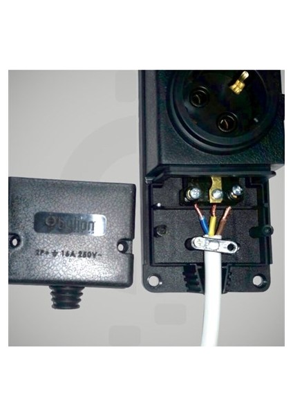 3kmp Monofaze Kauçuk Üçlü Grup Priz 1X16A Siyah fırsatları